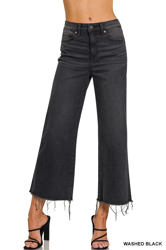 Midnight Crop Flare Denim