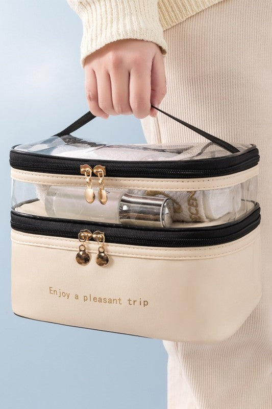 Enjoy Your Trip Waterproof Travel Cosmetic Bag