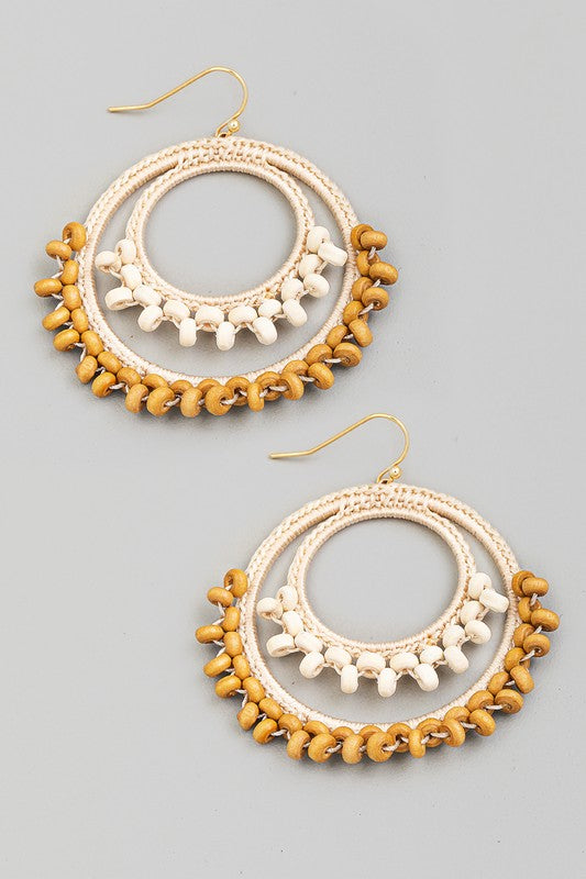 Threaded Bead Earrings (2 Colors)