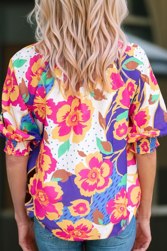 Floral Whispers Blouse Top (S-XL)