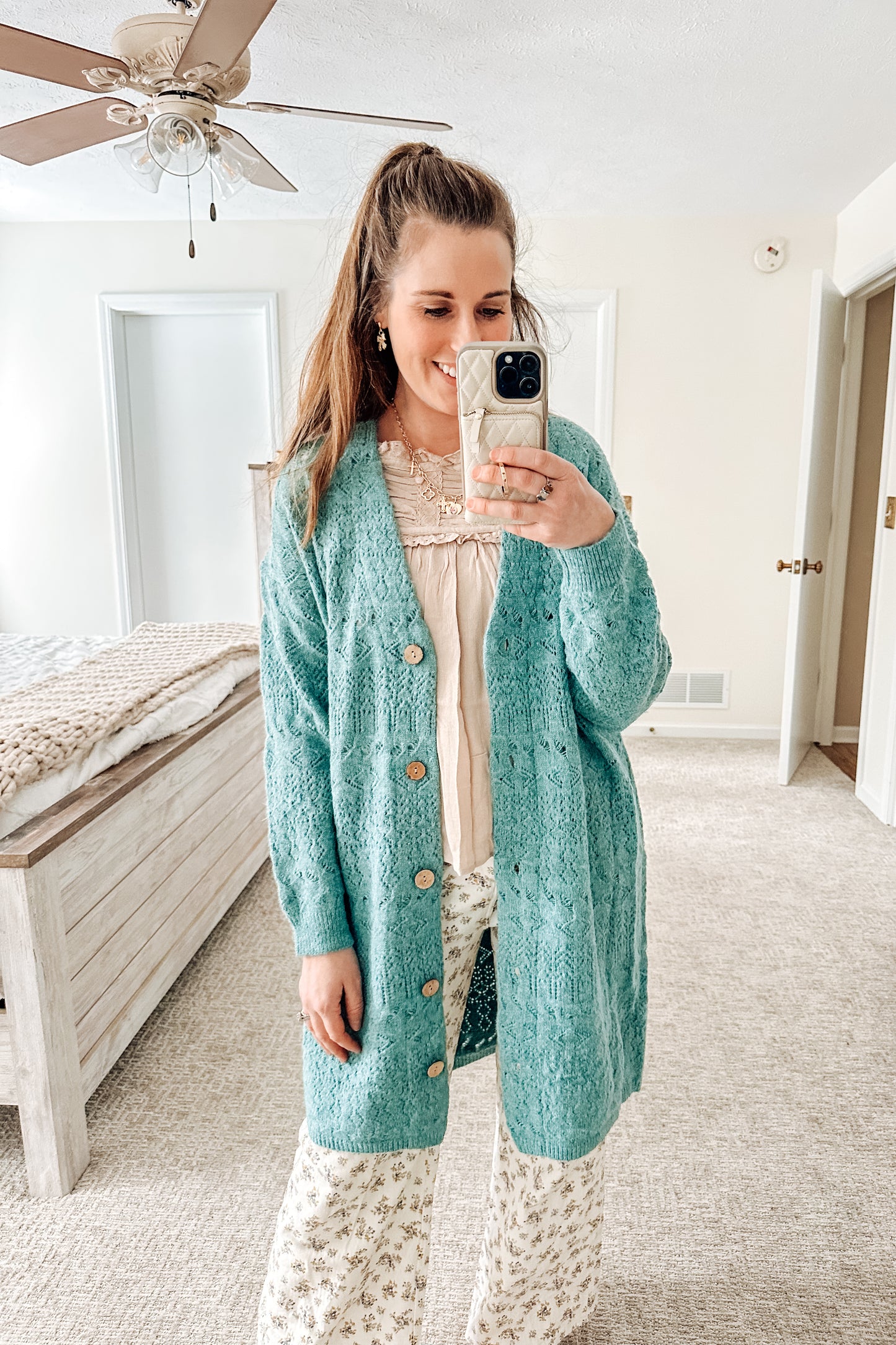 Seafoam Spark Knit Cardigan