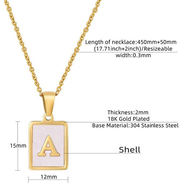 Initial Tag Necklace