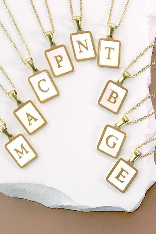 Initial Tag Necklace