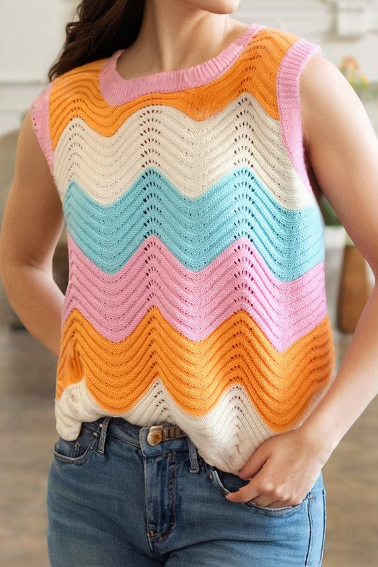 Summer's Here Scalloped Edge Tank (S-Xl)