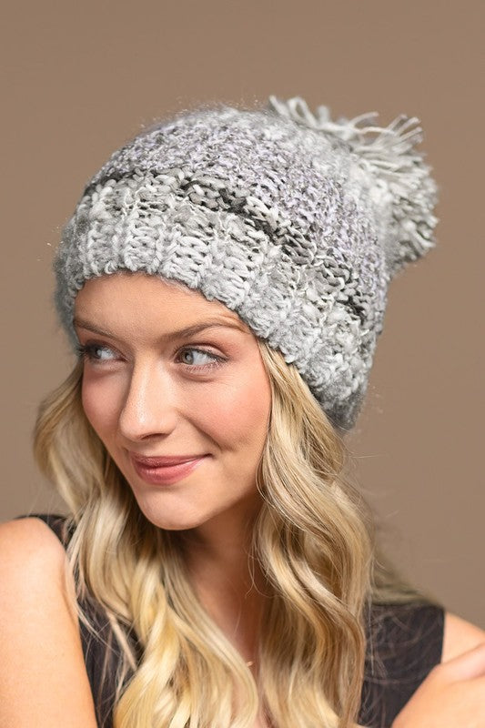 Knitted Stripe Beanie