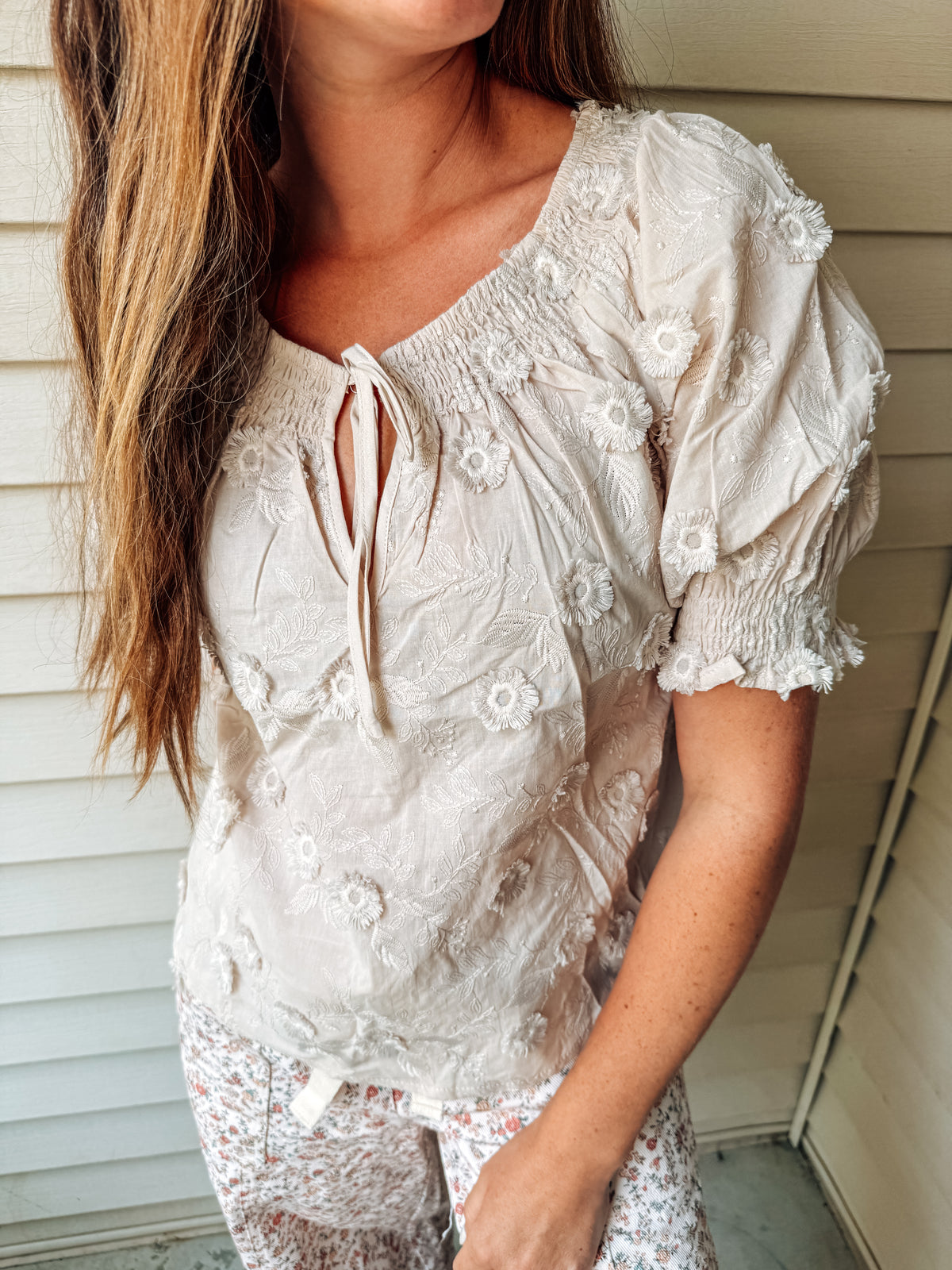 The Emery Embroidered Floral Blouse (3 colors)