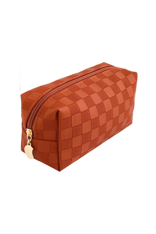 Checkered Print Makeup Bag (3 Colors)