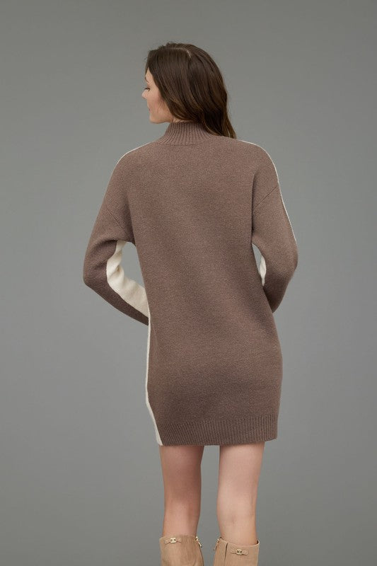 Chestnut Hill Colorblock Sweater Dress