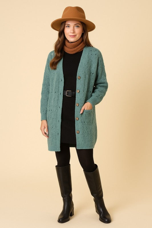 Seafoam Spark Knit Cardigan