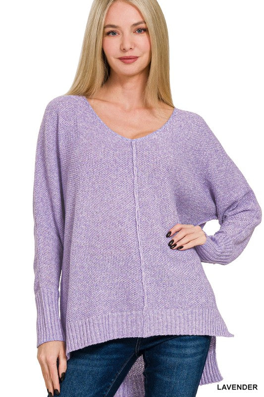 Lavender Breeze Hi-Low Sweater