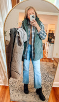 Layered In Fall Puff Long Vest