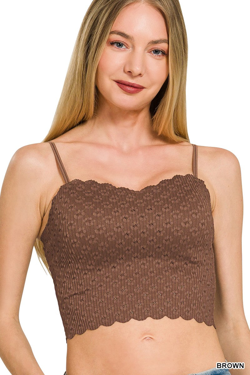 Simply Supported Scalloped Bralette (4 Colors)