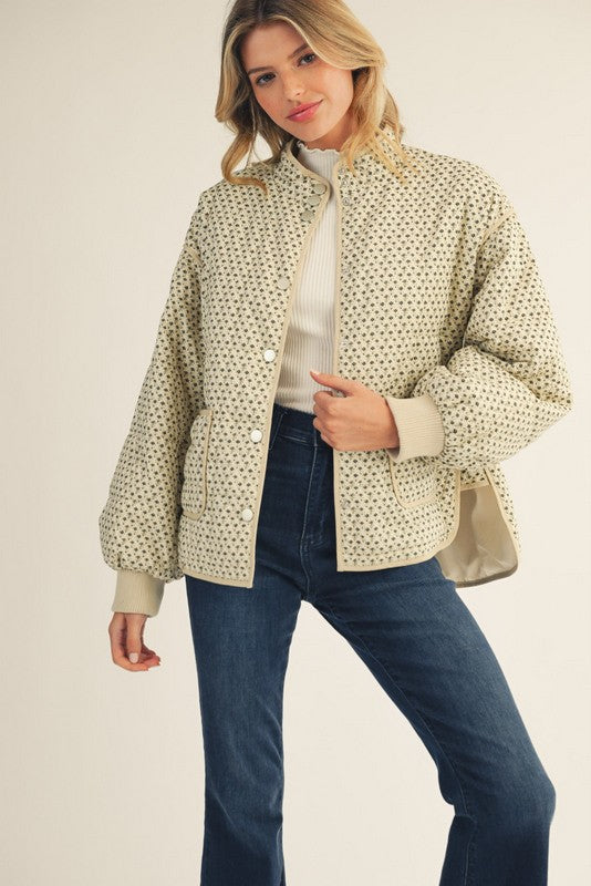 Tiny Bloom Button Down Jacket
