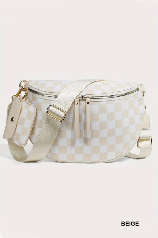 Checker Chic Crossbody Bag