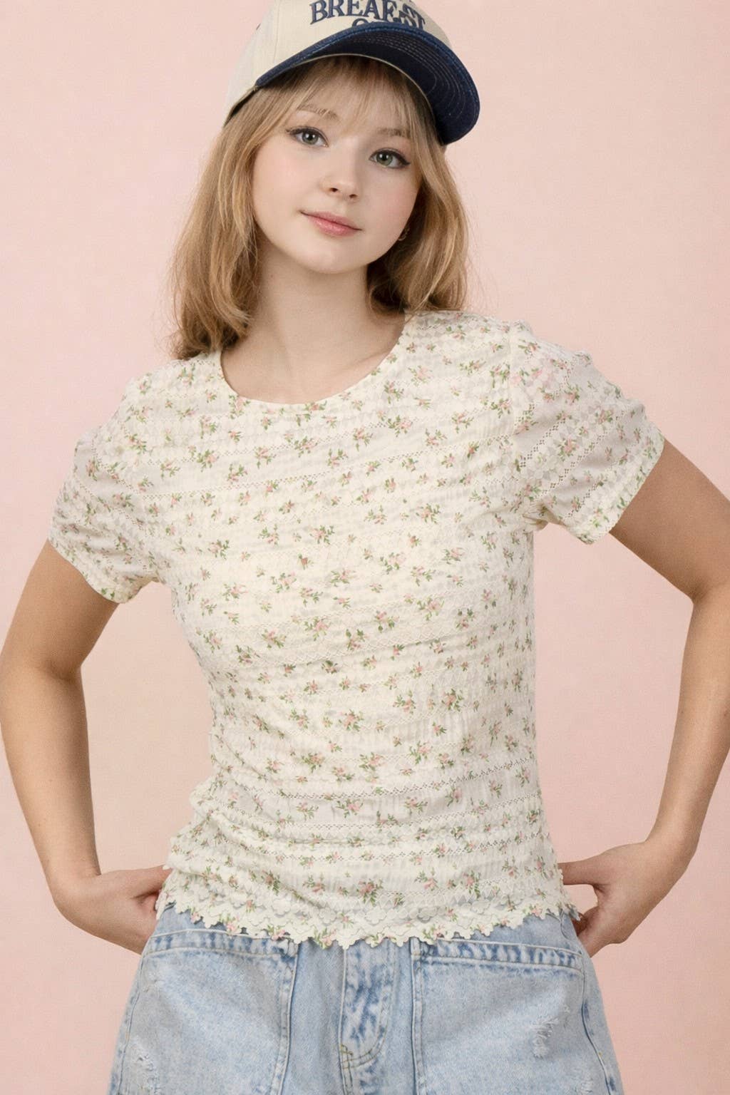 Layer Me Lovely Mesh Top-Cream