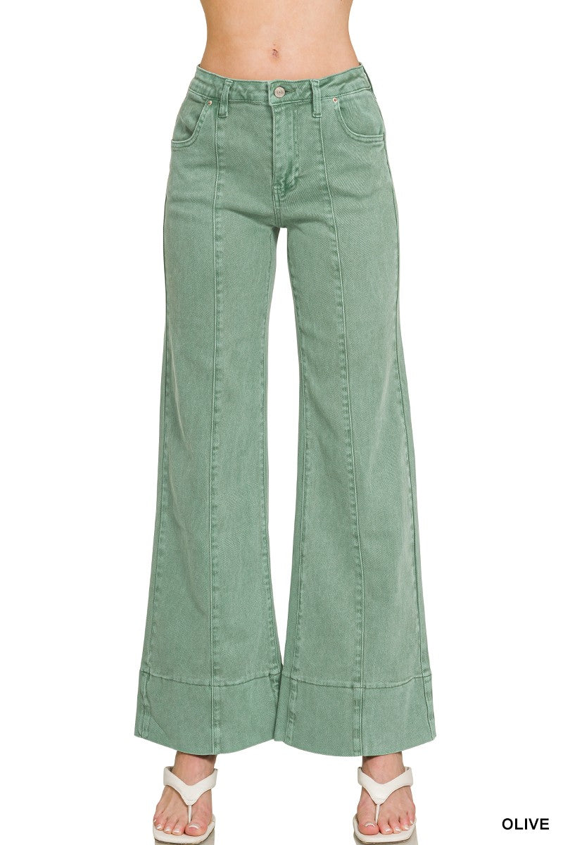 Walking Casually Wide Leg Denim (S-XL)