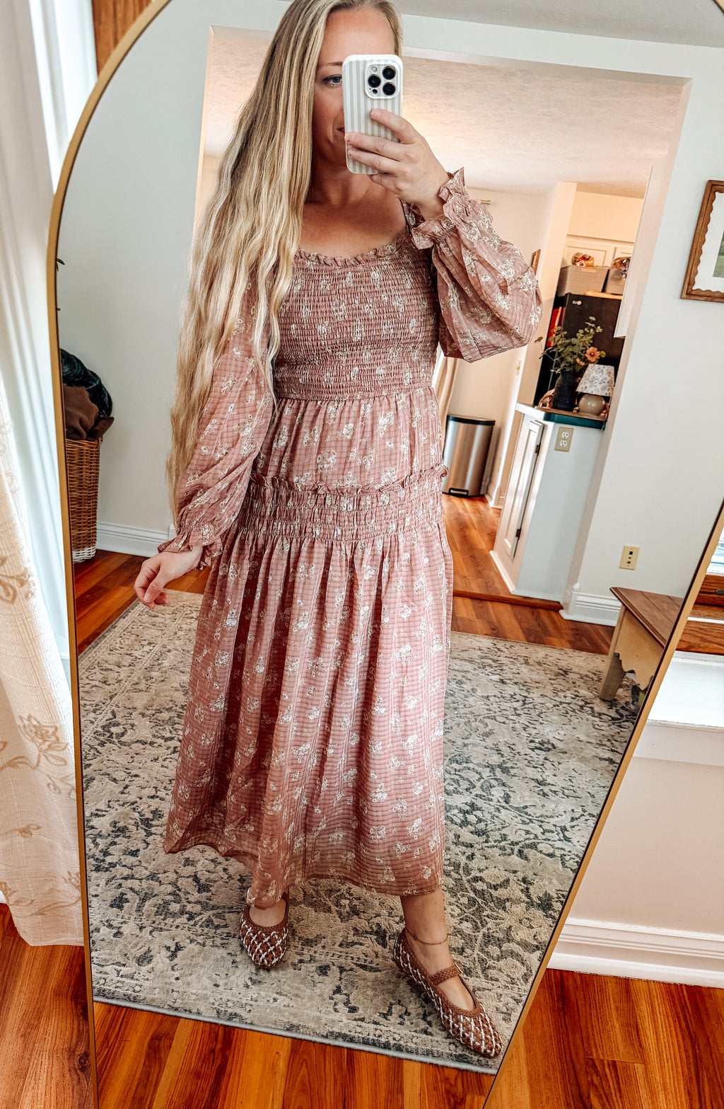 Meadow Romance Floral Button Down Midi Dress
