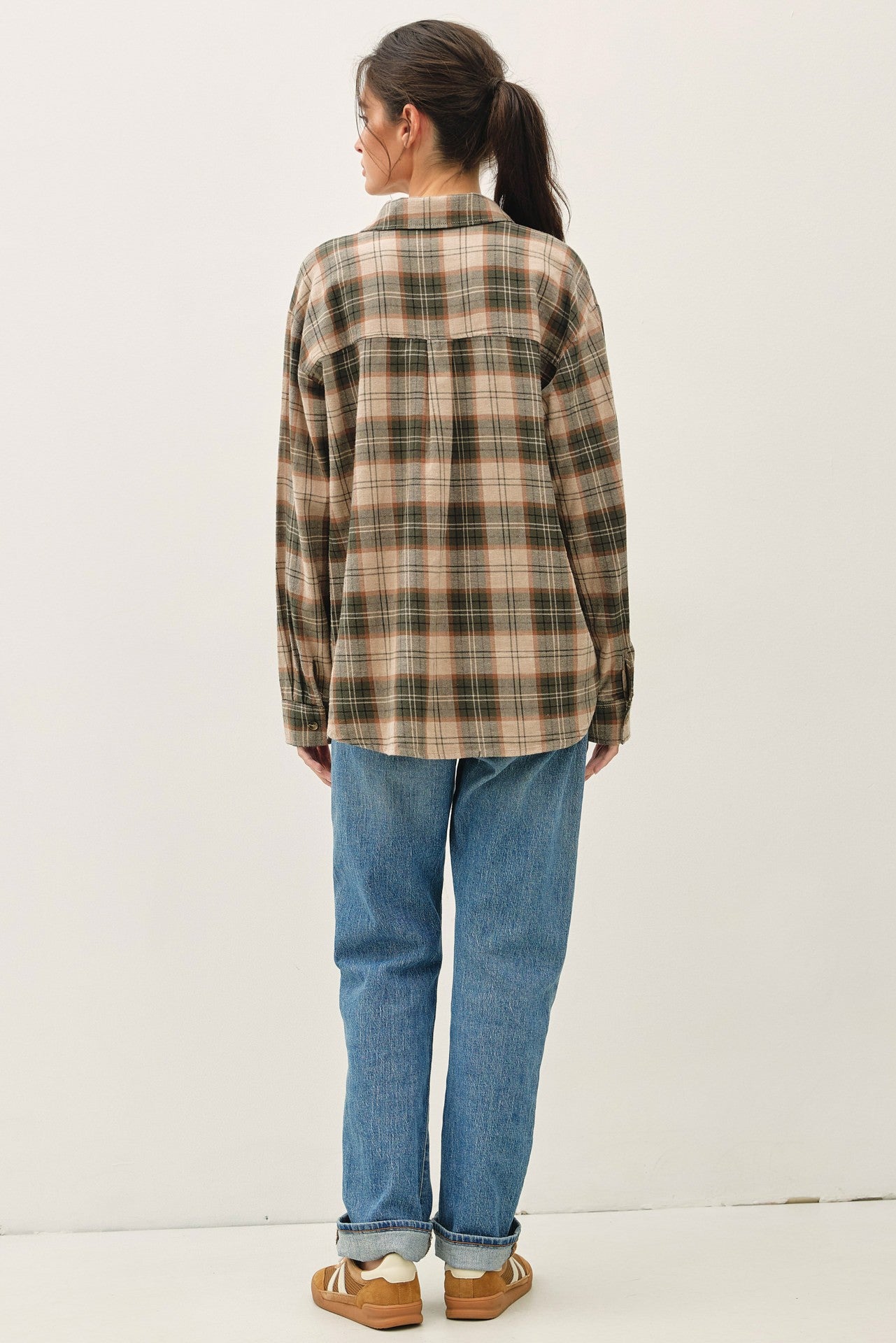 The Backroad Plaid Button Down-Forest