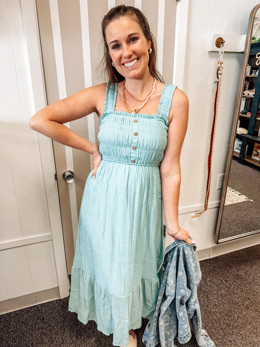 Calm Waters Midi Tank Dress