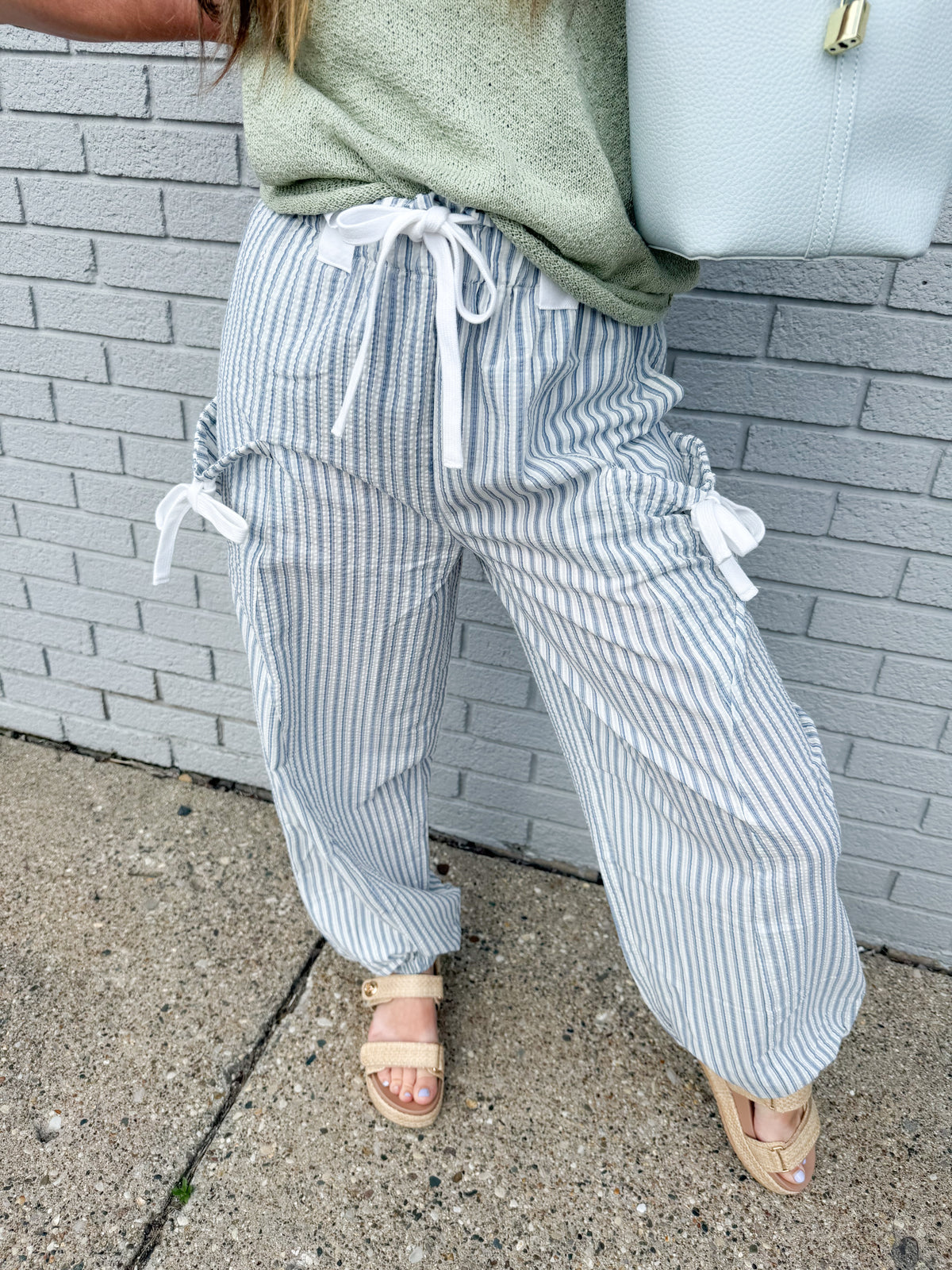 Casual Fit Textured Woven Pants