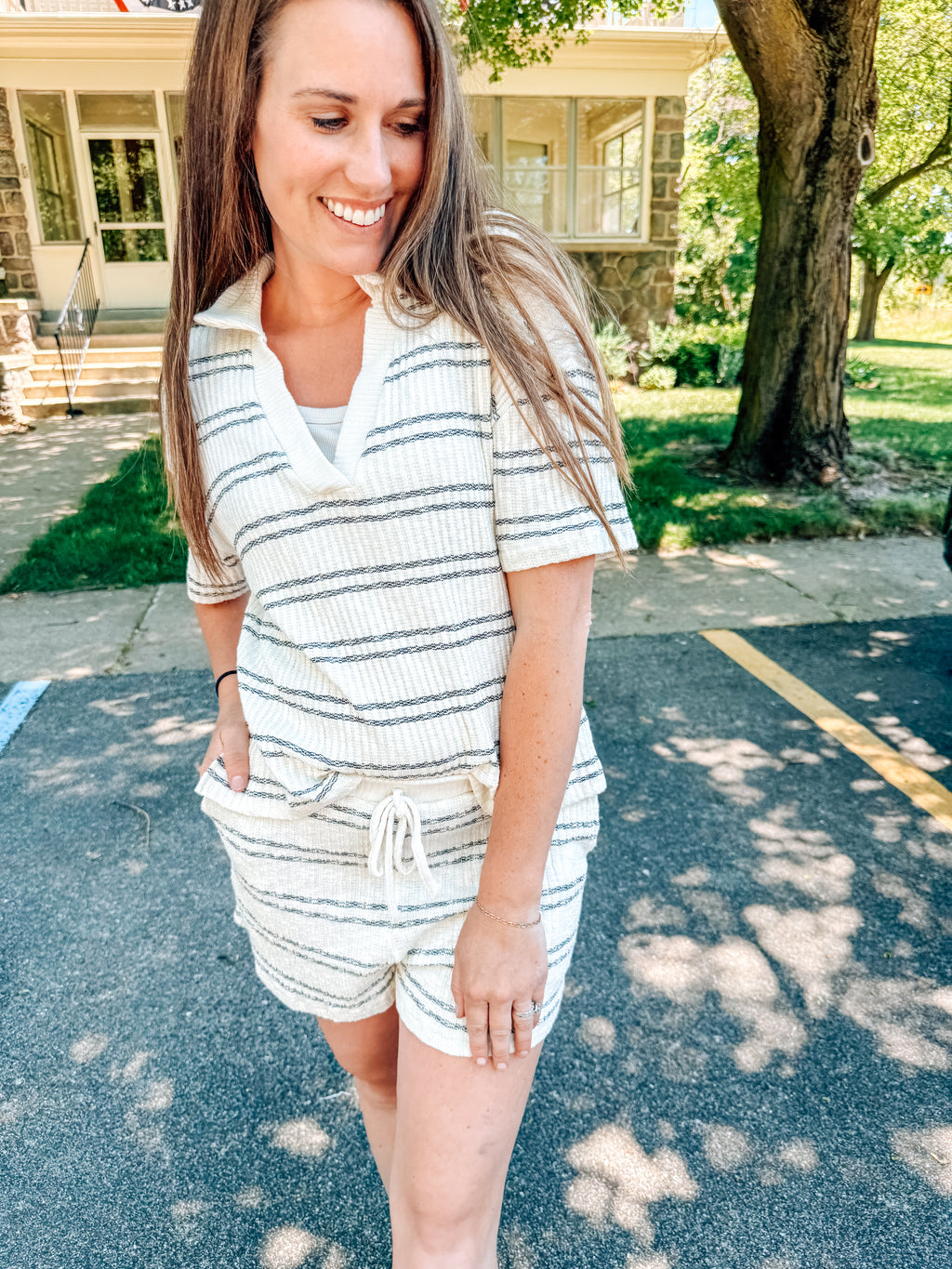 Marbled in Stone Knit Top