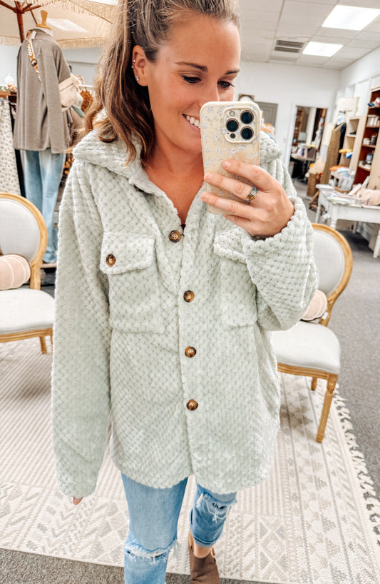 Mitsy Textured Fleece Shacket