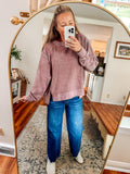 The Maroon Mood Acid Washed Pullover