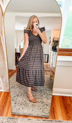The Classic Charm Plaid Midi Dress (S-3X) PREORDER
