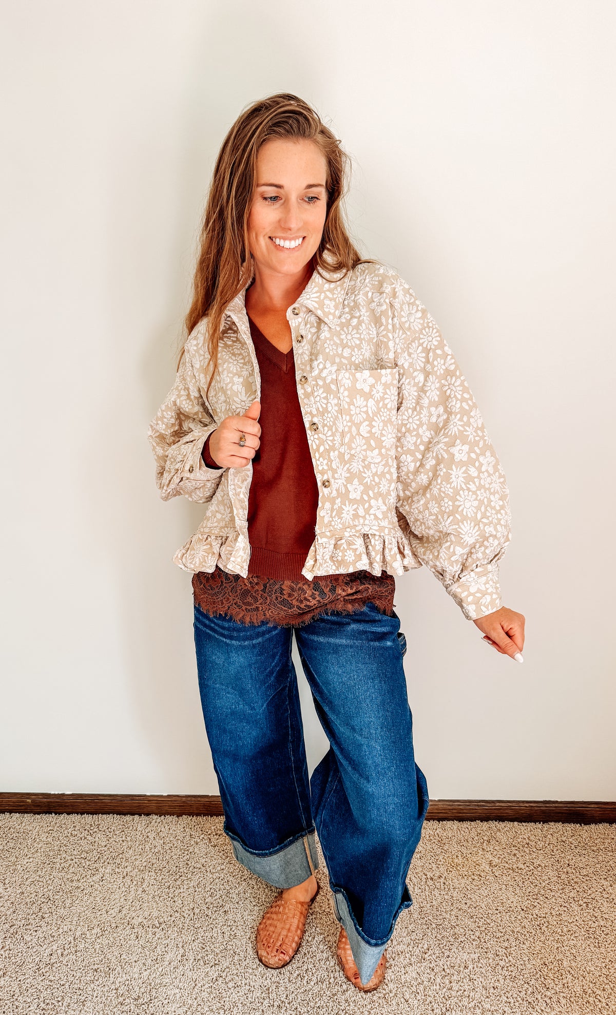 The Timeless Petals Textured Top (S-XL)