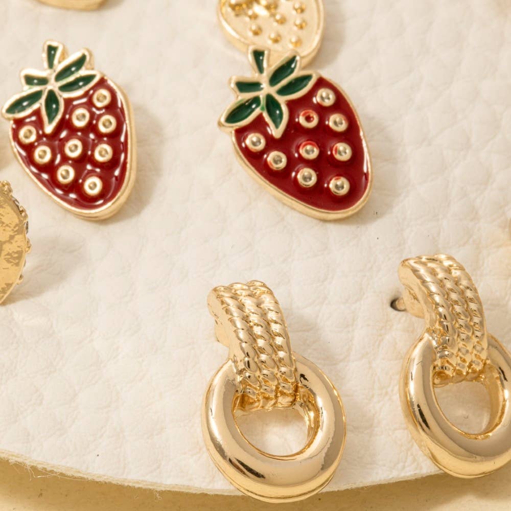 10Pc Fruit Stud Pack