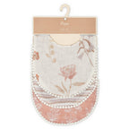 Violet Floral Cotton Baby Bib (3 Colors)