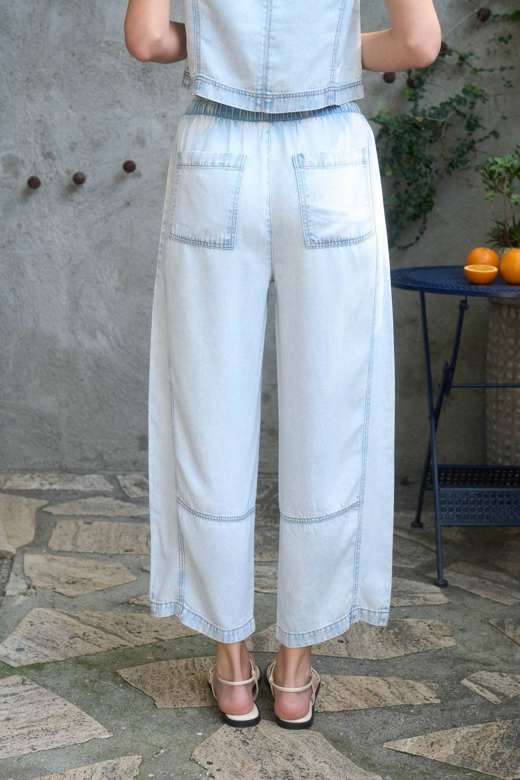 Beach Day Elastic Waist Denim