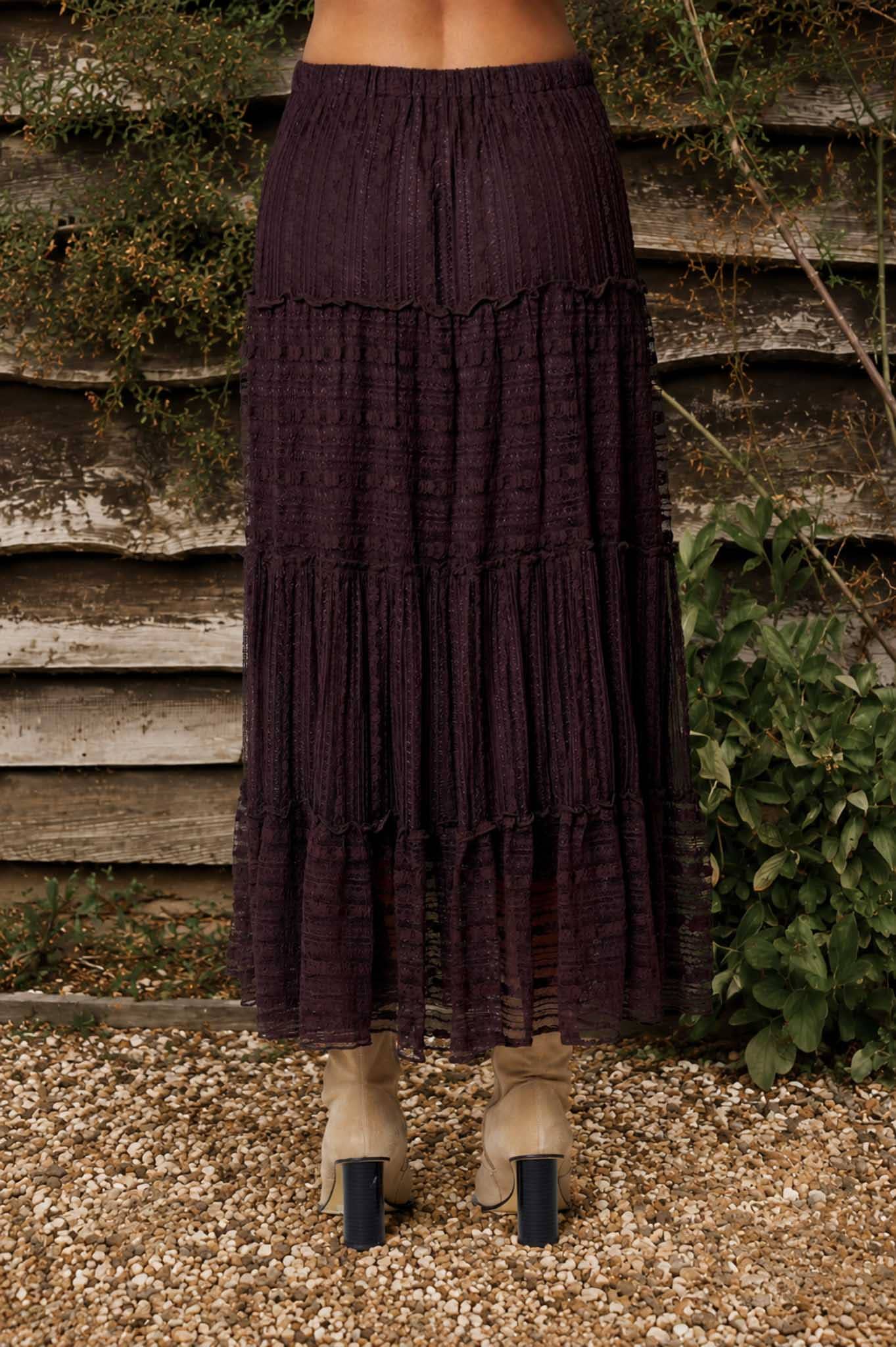 Whispers of Lace Elastic Waist Skirt