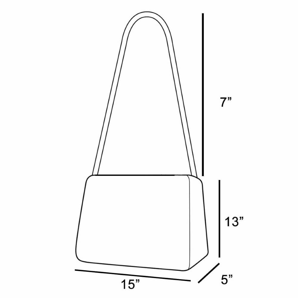 Exterior Zip Pocket Leather Hobo Shoulder Bag