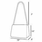 Exterior Zip Pocket Leather Hobo Shoulder Bag