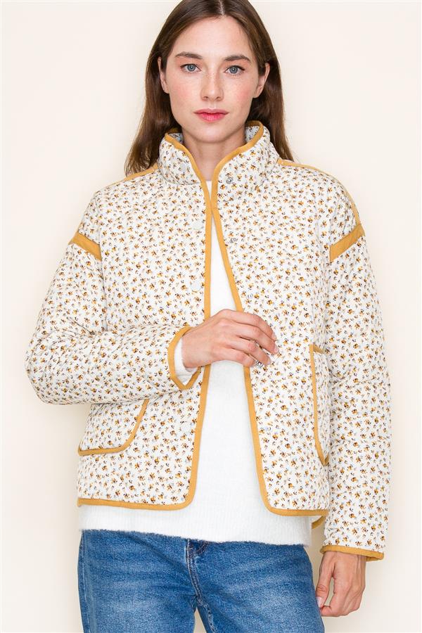 Marigold Hues Quilted Jacket (S-XL)