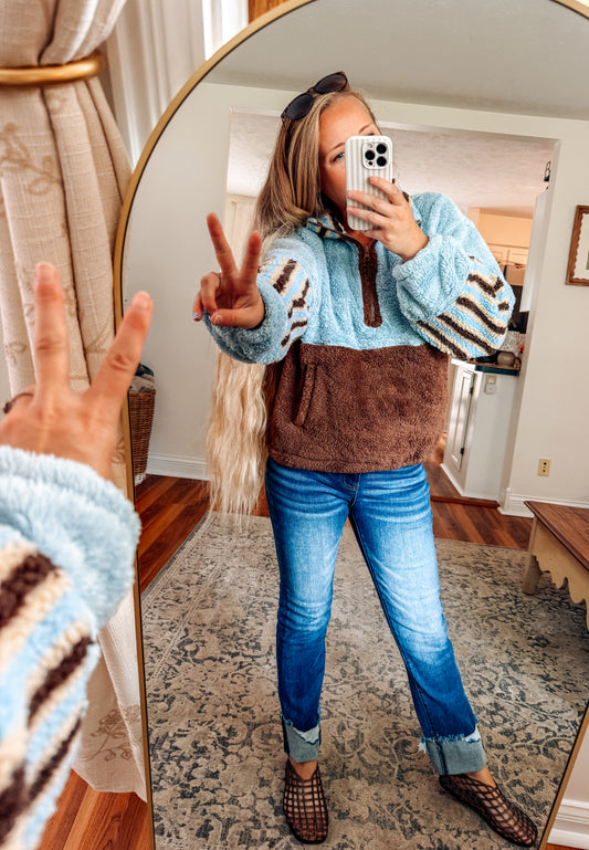 Mountain Getaway Color Block Half-Zip Pullover