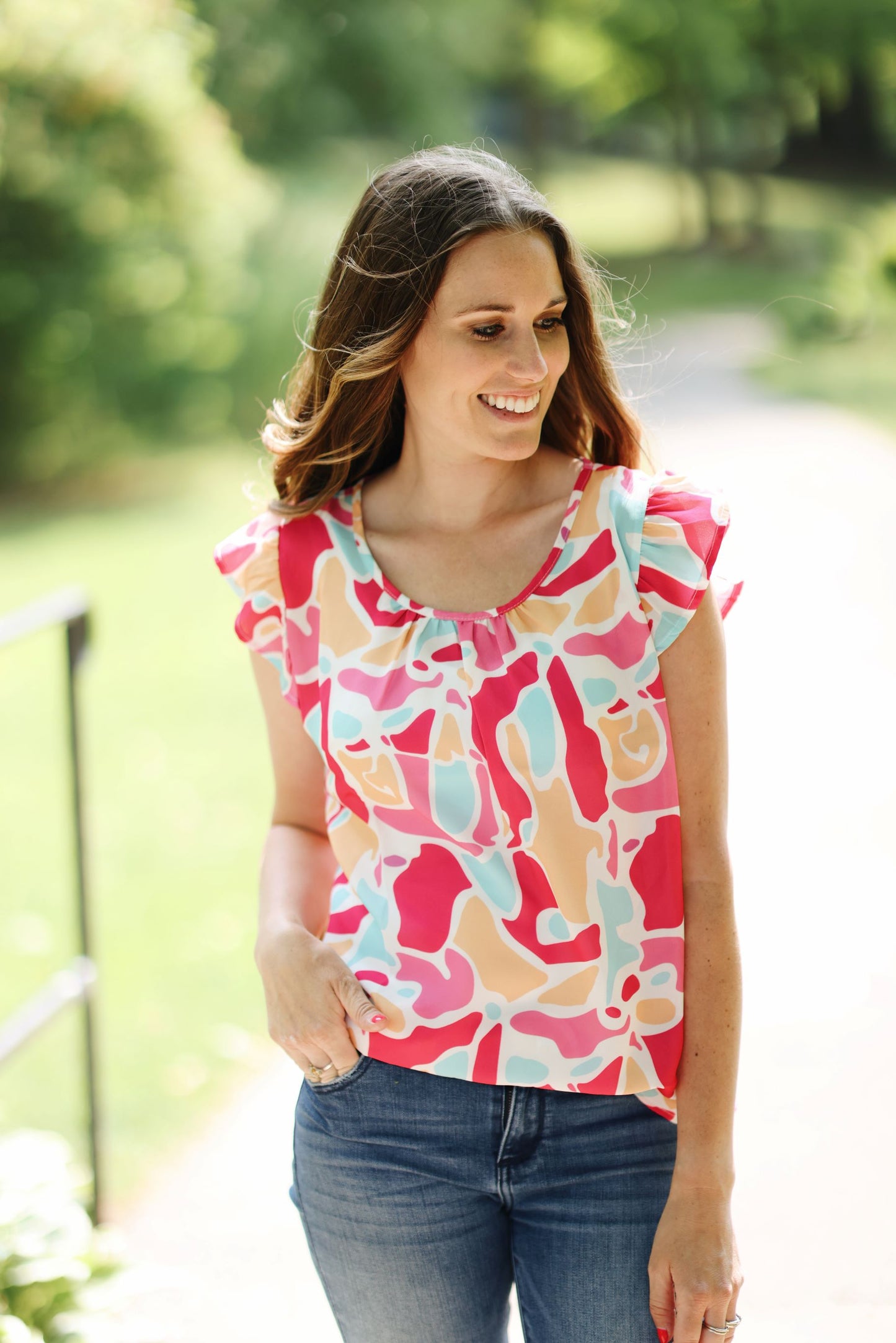 Vibrant Views Blouse Top (S-XL)