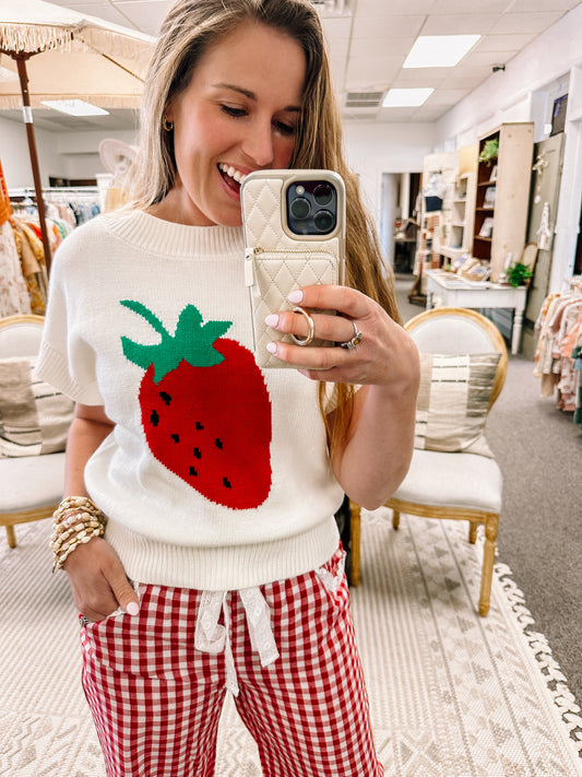 Berry Sweet Short Sleeve Sweater