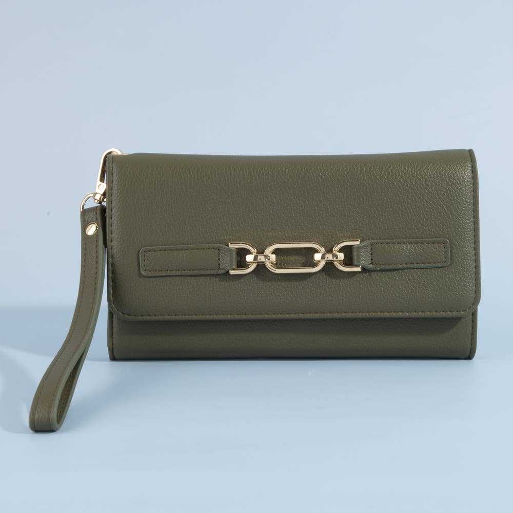 Chain Buckle Wristlet Wallet