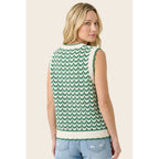 Garden Path Crochet Chevron Sweater (S-XL)