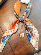 Bandana Scarf Layered Heart Necklace
