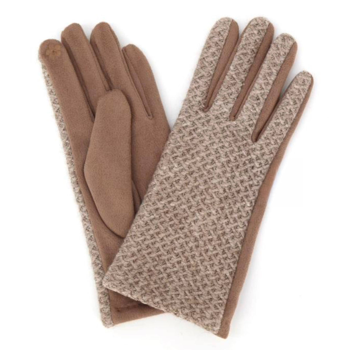 Herringbone Knit Touchscreen Gloves