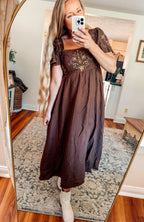 The Loretta Bell Sleeve Midi Dress