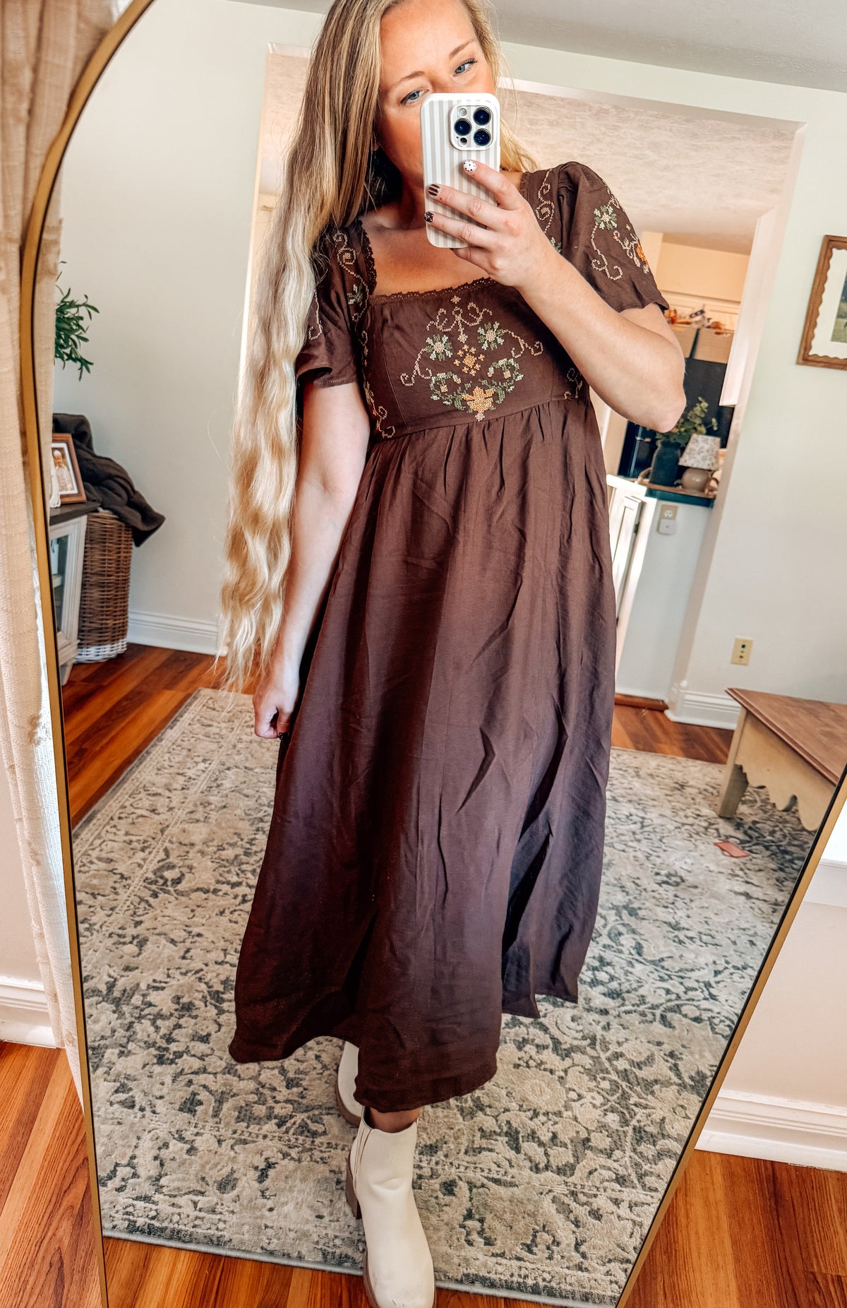 The Loretta Bell Sleeve Midi Dress