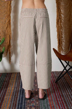 Fun In Fall Striped Elastic Pants