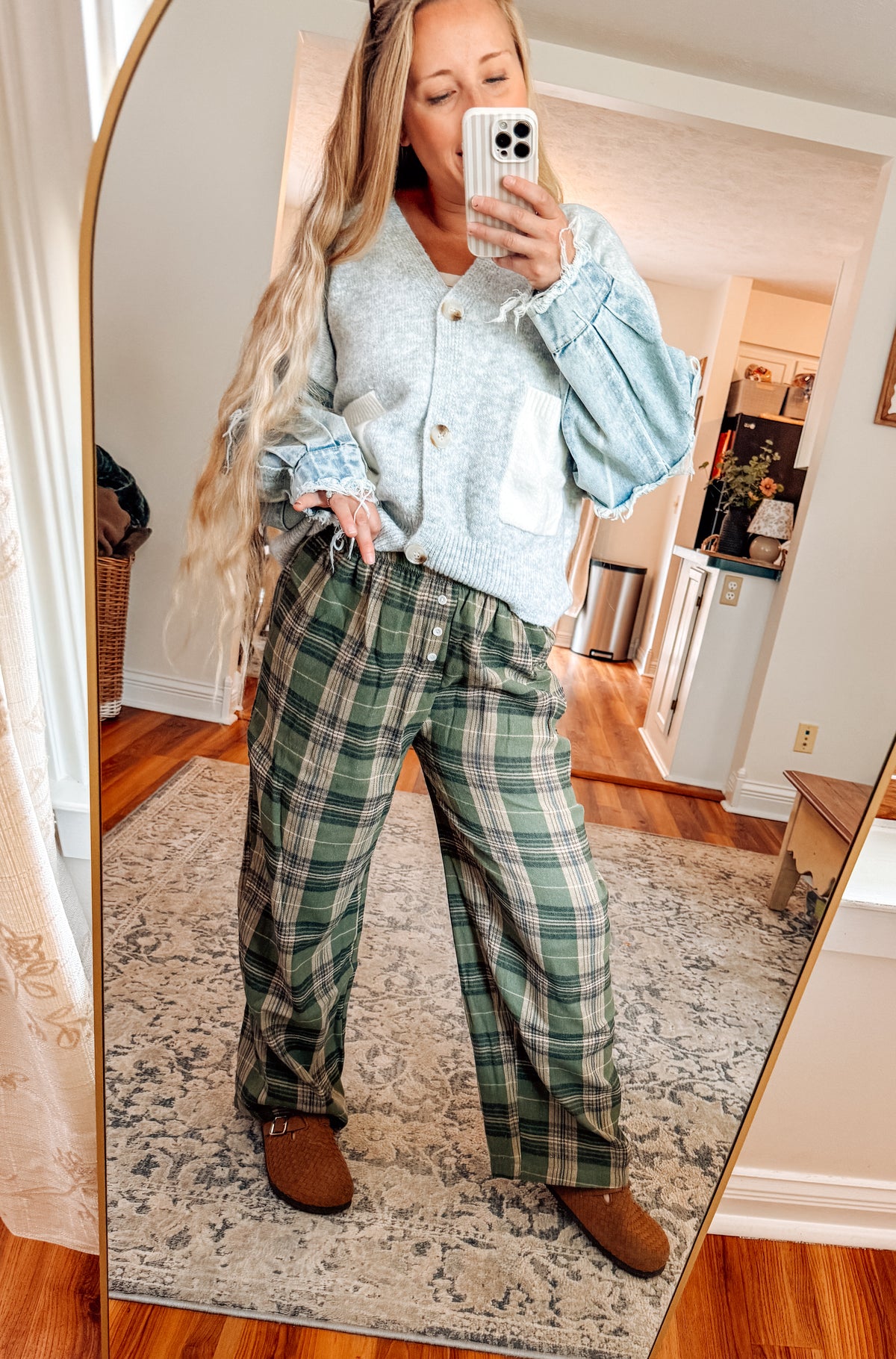 Perfectly Plaid Wide Leg Lounge Pants