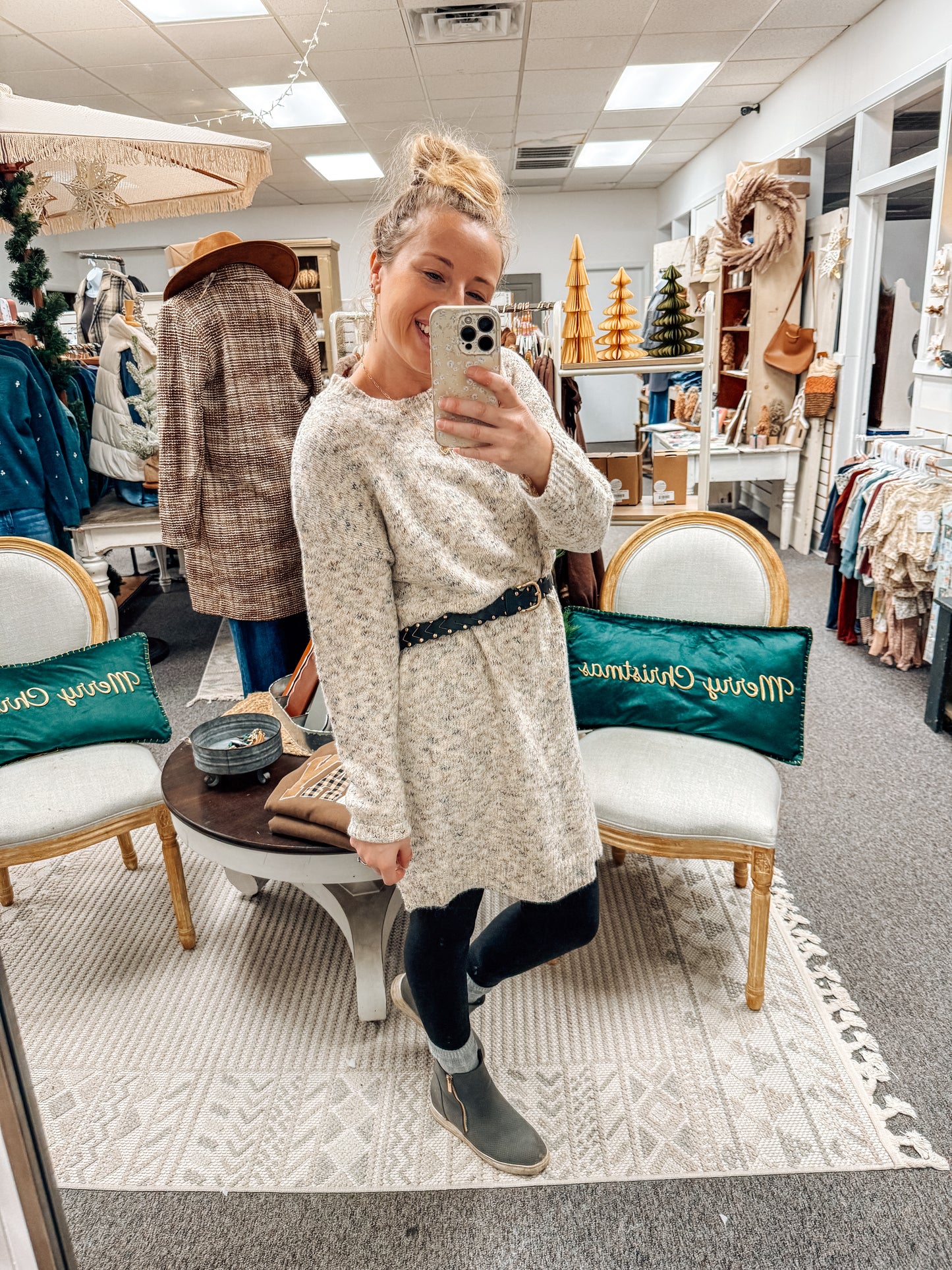 Brown Sugar & Cream Sweater Dress (S-XL)