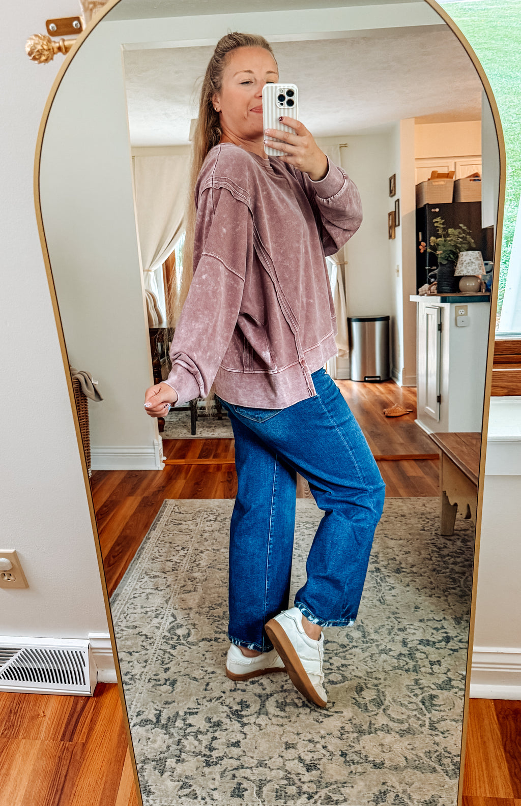The Maroon Mood Acid Washed Pullover