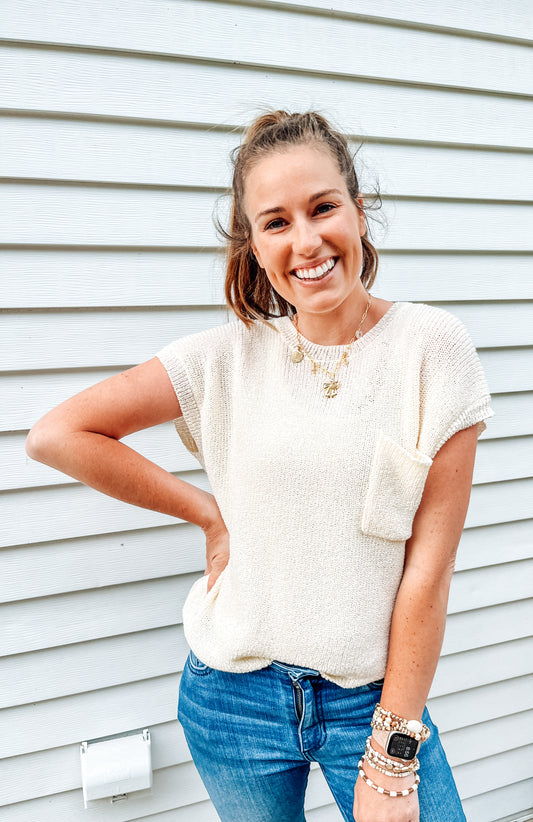 Classic Ivory Knit Top